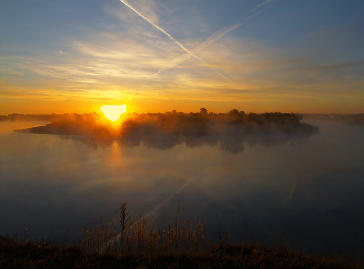 фото "Утренние туманы на Клязьме" метки: пейзаж, вода, закат