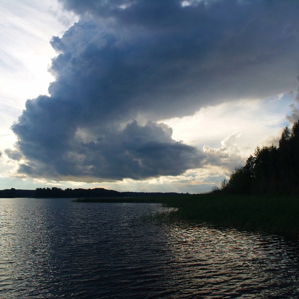 photo "The stolen sun" tags: landscape, clouds, water