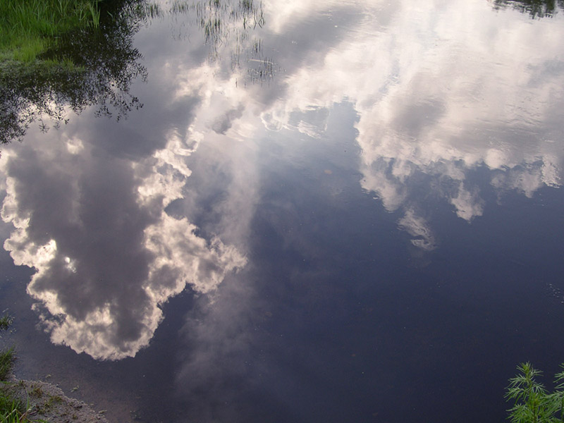 photo "The clouds look at the river" tags: landscape, clouds, water