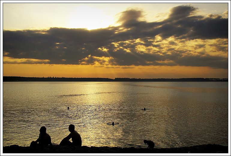photo "sunset on the summer beach" tags: landscape, sunset