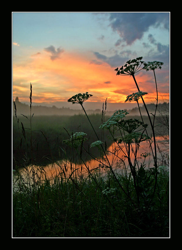 photo "Evening flame" tags: landscape, sunset, water