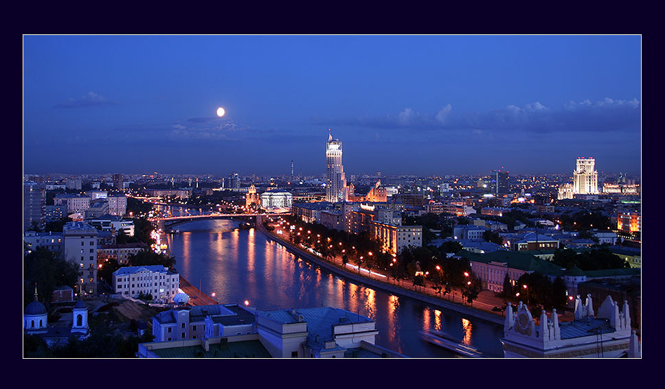 фото "Московские зарисовки №6 - Ночная" метки: архитектура, пейзаж, закат