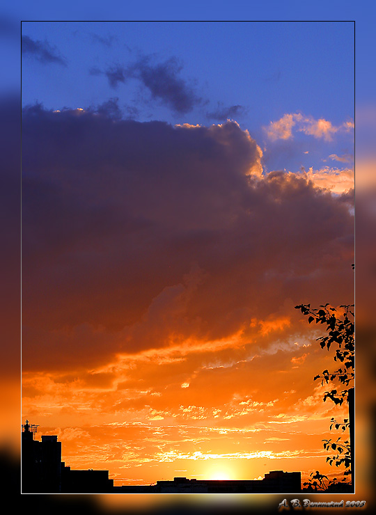 photo "Decline in a megacity." tags: landscape, clouds, sunset