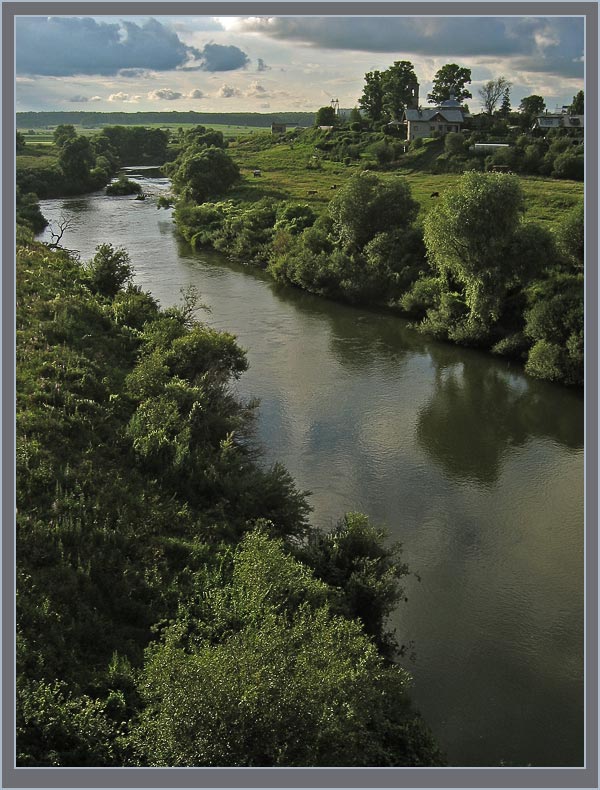 photo "Evening on the Protva river (from a bridge)" tags: landscape, summer, water