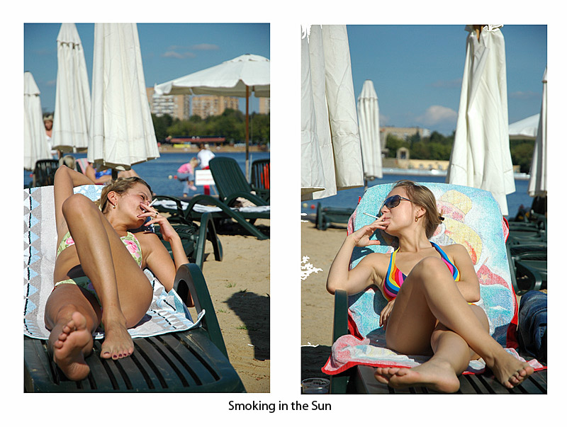 photo "Lots of fun - smoking in the sun!" tags: portrait, genre, woman