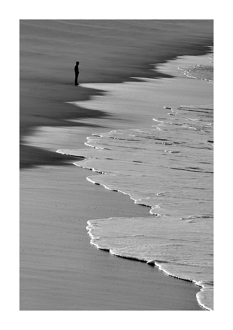 photo "The beach" tags: genre, black&white, 