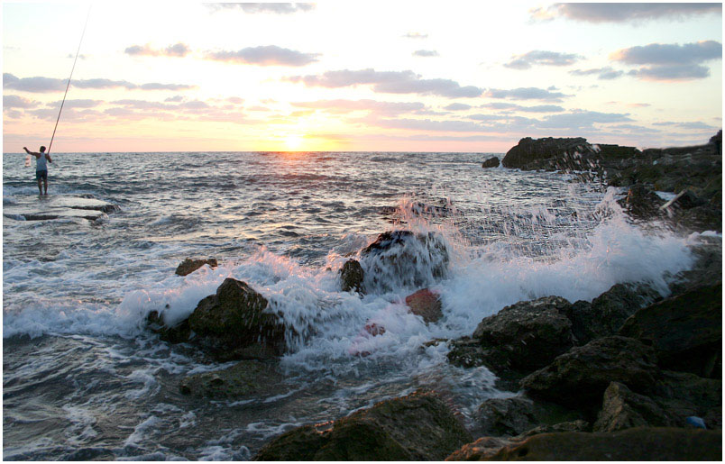 photo "Fishing" tags: landscape, sunset, water