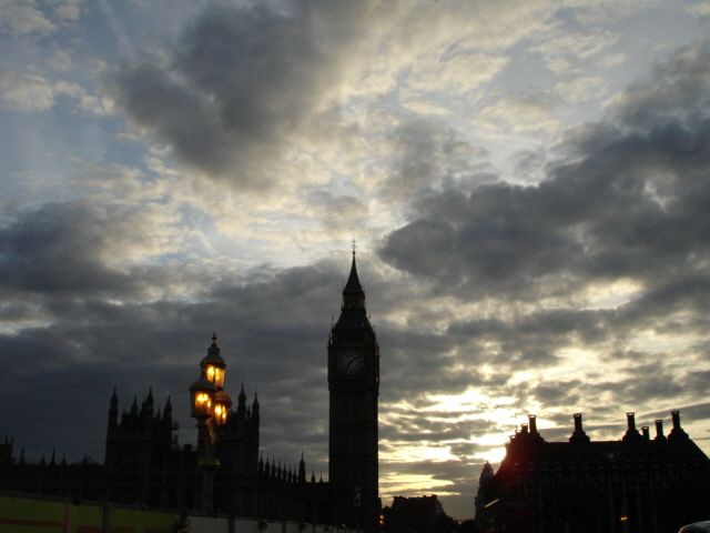 photo "sunset with big ben" tags: misc., architecture, landscape, 