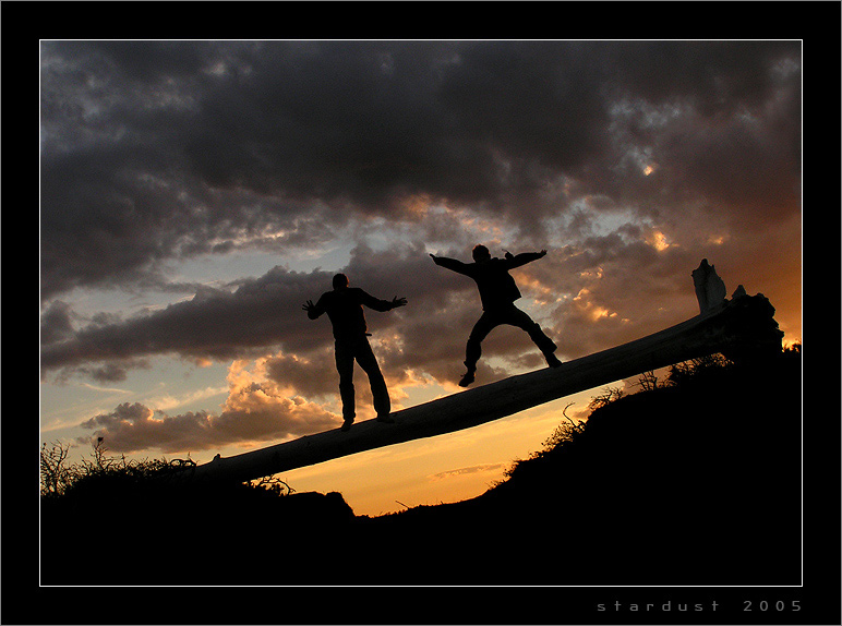 photo "Duelists" tags: landscape, sunset