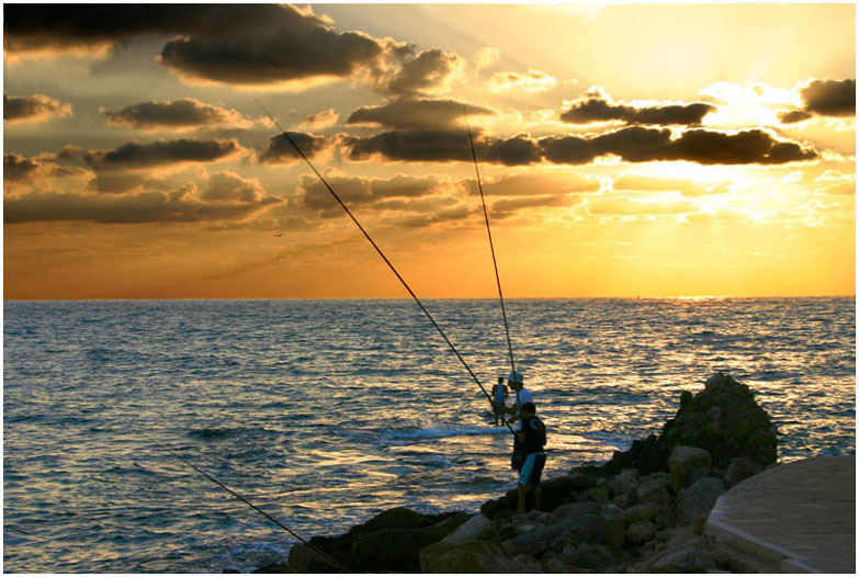 фото "Рыбалка на закате." метки: пейзаж, вода, закат