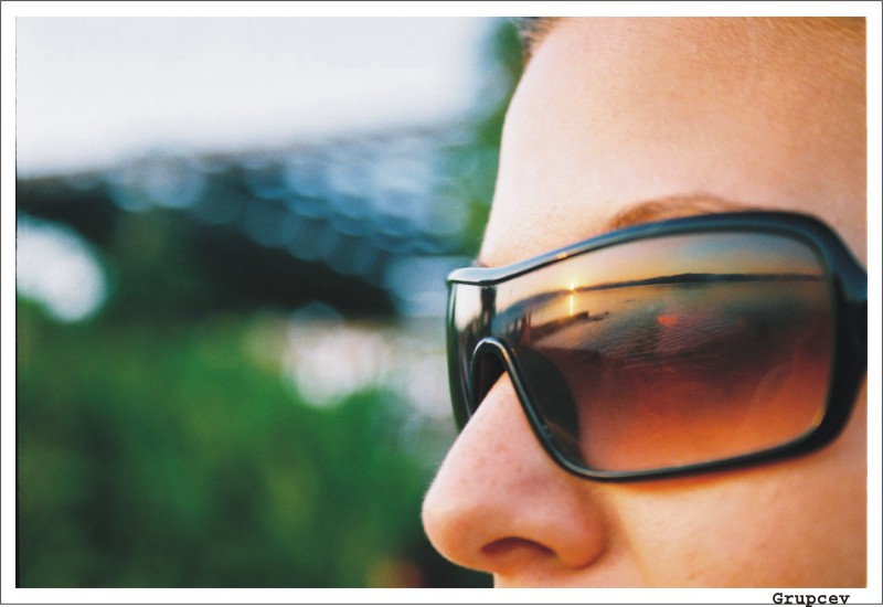 photo "Reflection" tags: portrait, landscape, sunset, woman