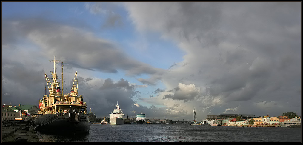 photo "Neva from the other side" tags: architecture, landscape, clouds