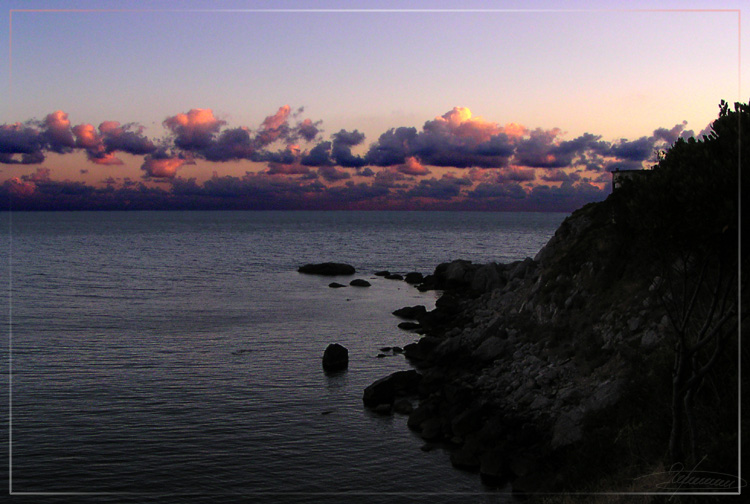 photo "The evening sea." tags: landscape, clouds, water