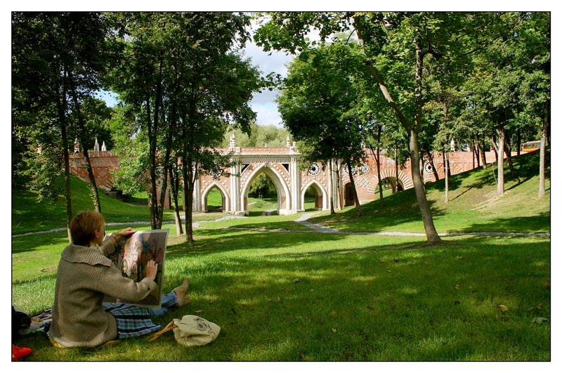 photo "The artist" tags: landscape, genre, summer