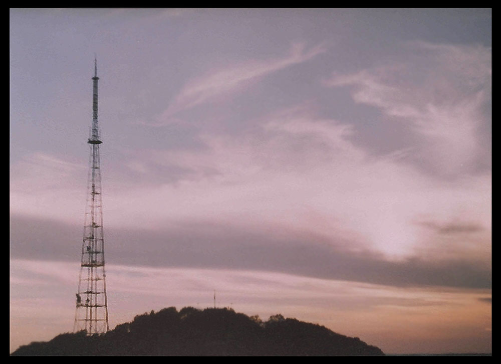photo "old television tower before sunset" tags: genre, landscape, sunset