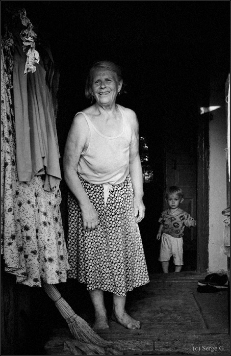 фото "Сельский портрет с внуком" метки: жанр, черно-белые, 