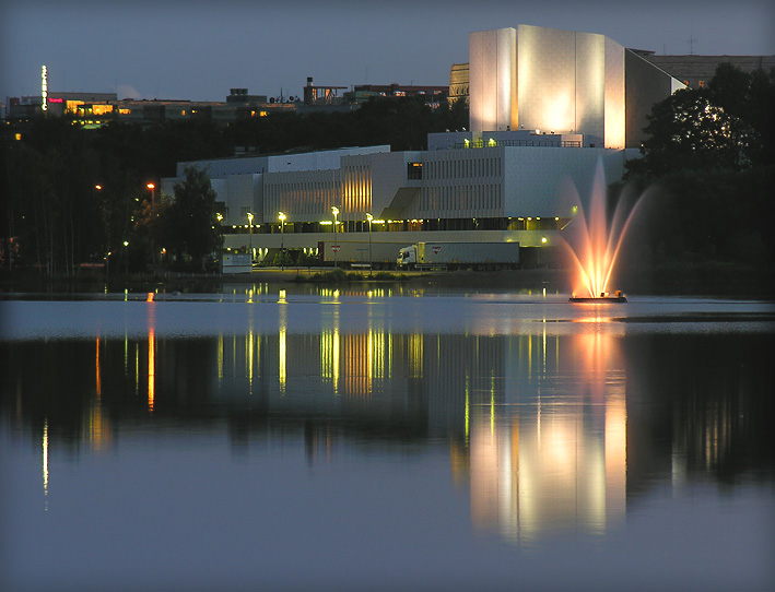 photo "Finlandia Hall" tags: architecture, landscape, night
