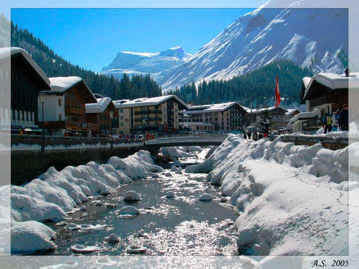 фото "Альпийская деревня" метки: пейзаж, горы, зима