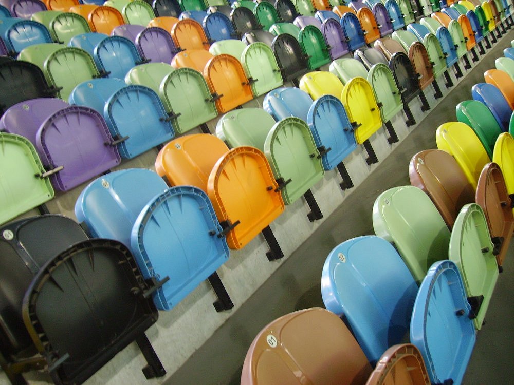 photo "Stadium colored chairs" tags: still life, 