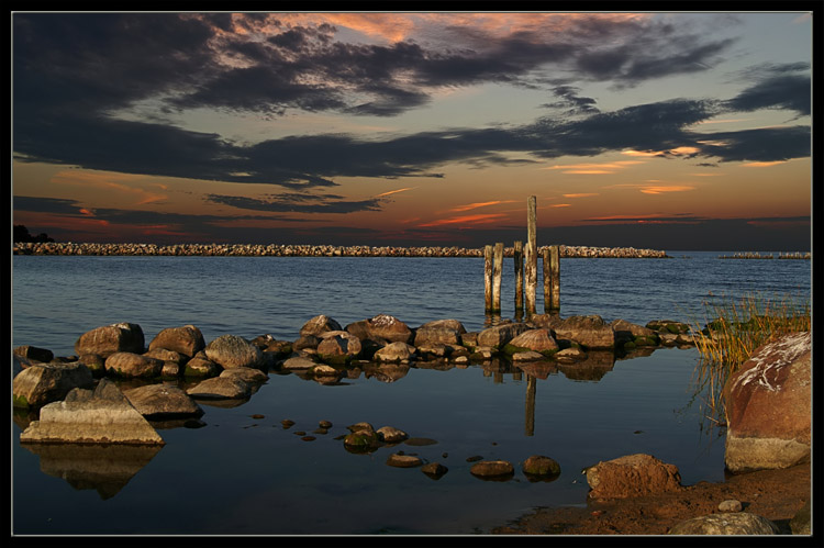 photo "Old harbour" tags: landscape, sunset, water