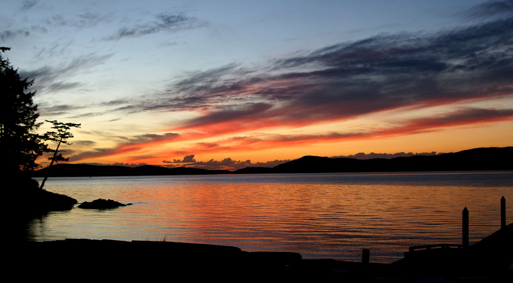 photo "Firey Summer Past" tags: landscape, sunset, water