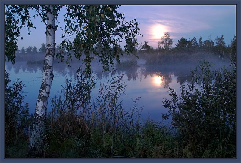 photo "Early morning  picture with the moon" tags: landscape, night, water