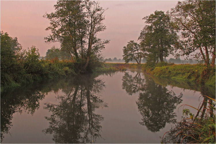 фото "Туманное утро в теплых тонах (Ольге Борич)" метки: пейзаж, вода, осень