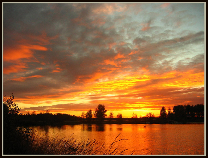фото "Sunset in October" метки: пейзаж, закат, осень