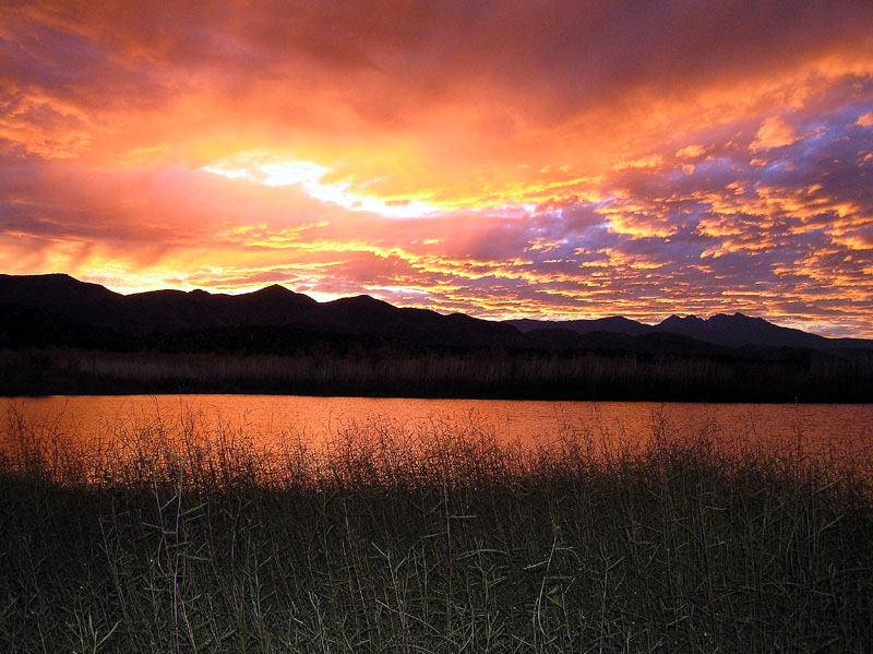 photo "Fire in the sky" tags: travel, landscape, North America, sunset