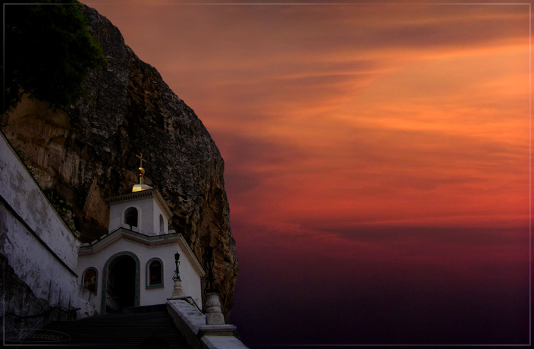 photo "Entry to Heavens." tags: architecture, landscape, sunset