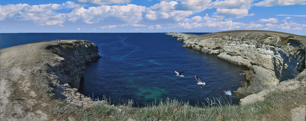 photo "Crimea. Cape Tarhankut. A panorama" tags: landscape, travel, water