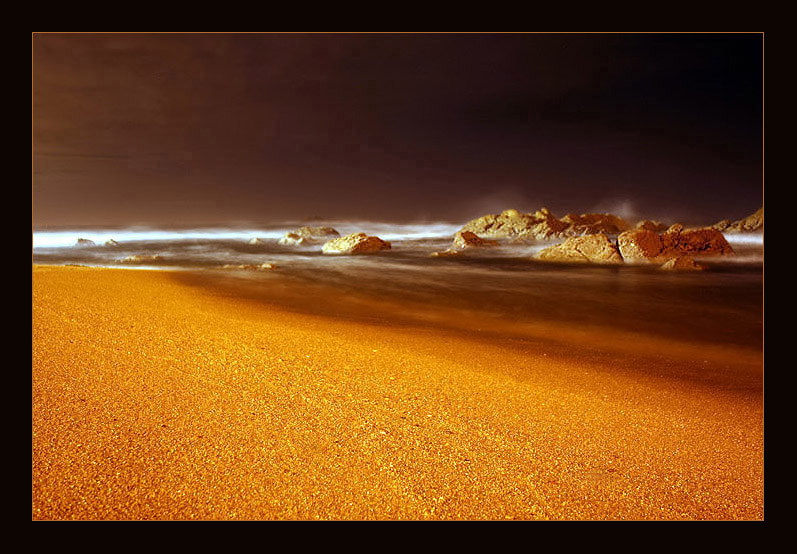 photo "one night at the beach" tags: landscape, night, water