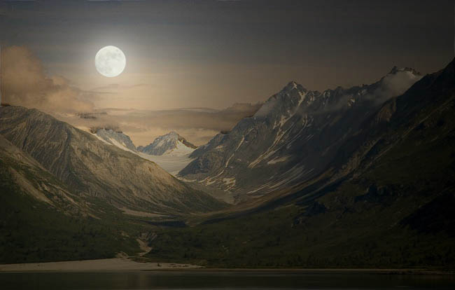 photo "Mountain Moonlight" tags: landscape, night