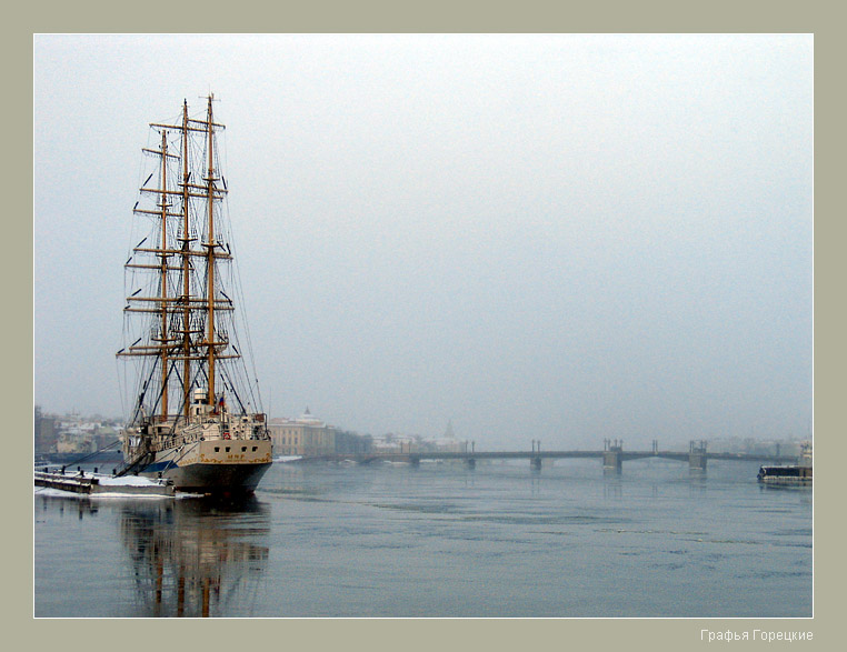 photo "Saint-Petersburg. Quay of Neva. XVIII century." tags: architecture, landscape, winter