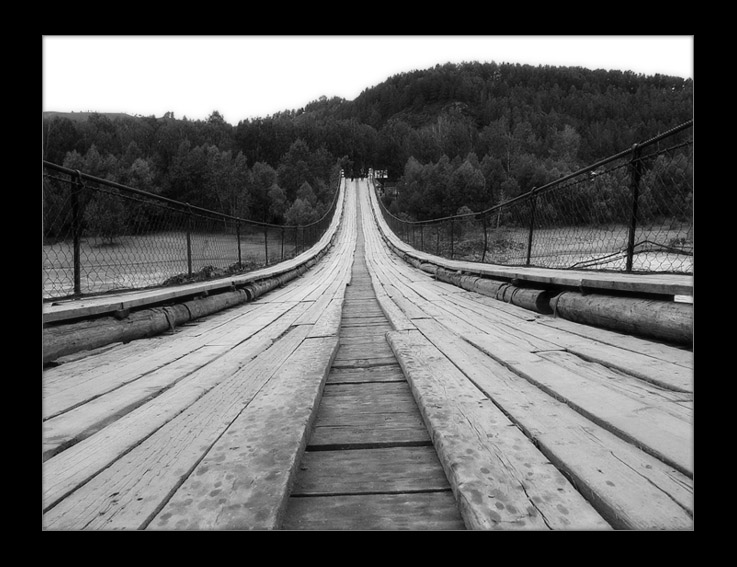 photo "Bridge on Katun`" tags: black&white, 