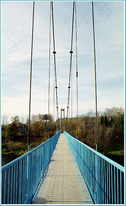 фото "Пешеходный мост через Волгу" метки: архитектура, пейзаж, 