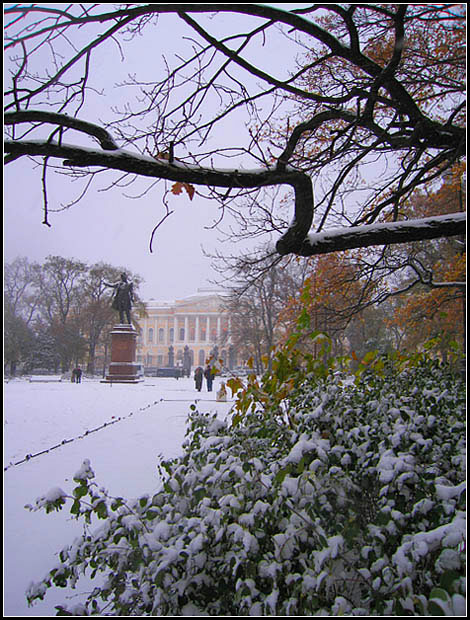 photo "First snow" tags: architecture, landscape, 