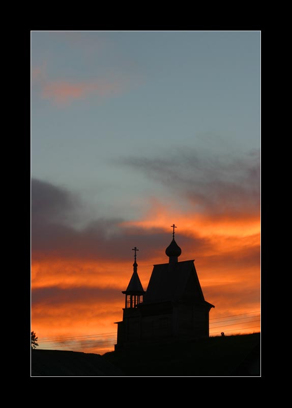 фото "Никольская часовня в деревне Вершинино." метки: пейзаж, закат