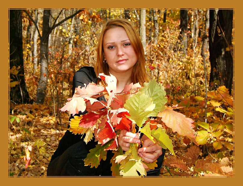 фото "Октябрь. Девушка. 4" метки: портрет, пейзаж, женщина, лес