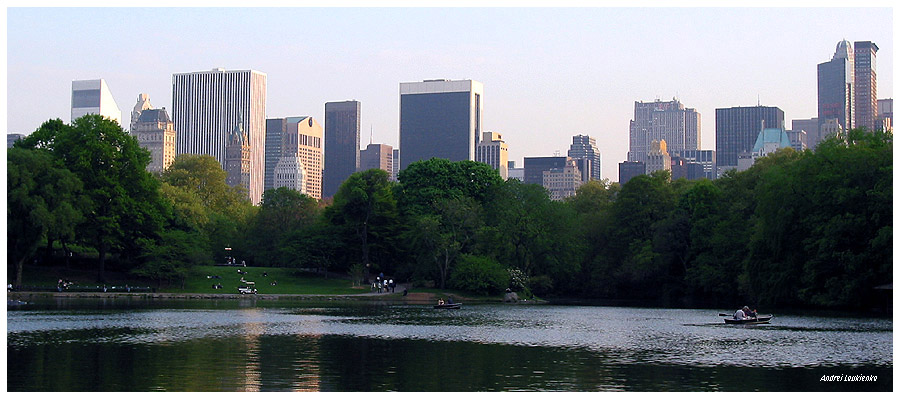 фото "Sunset in Central Park, NY" метки: архитектура, пейзаж, закат