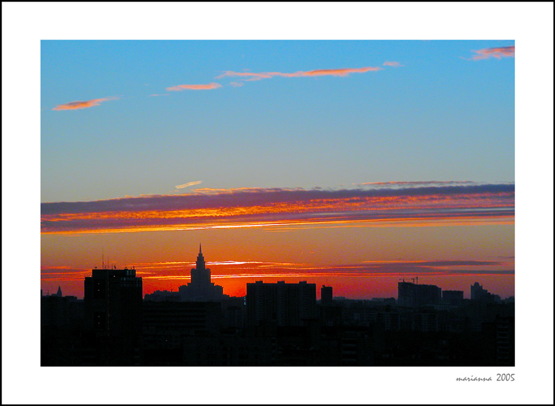 photo "Sundown on Moscow" tags: landscape, sunset