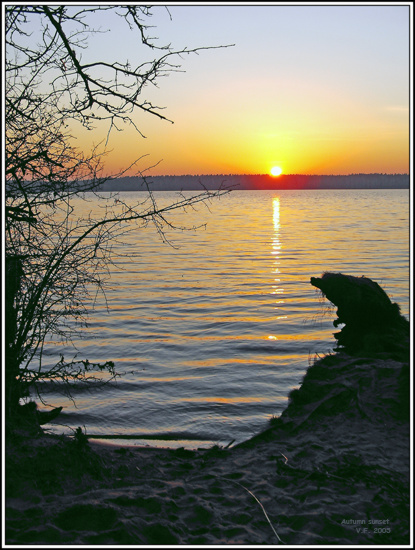 photo "Autumn sunset" tags: landscape, sunset