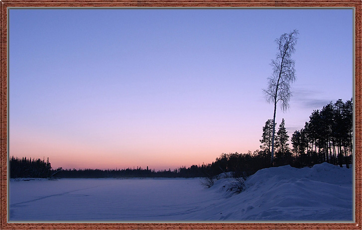 photo "Winter evening" tags: landscape, sunset, winter