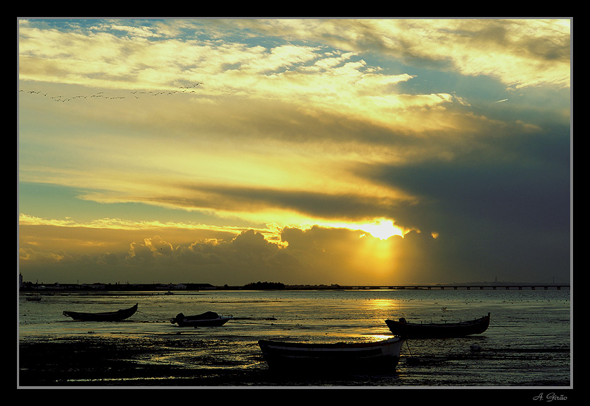 photo "Sunset in Tagus river" tags: landscape, sunset, water