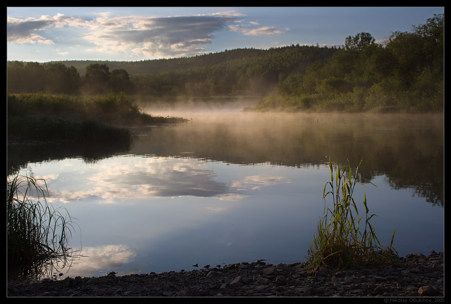 photo "Ural. Sylvitsa river / 0153_0056" tags: landscape, fog, river, summer, sunrise, water