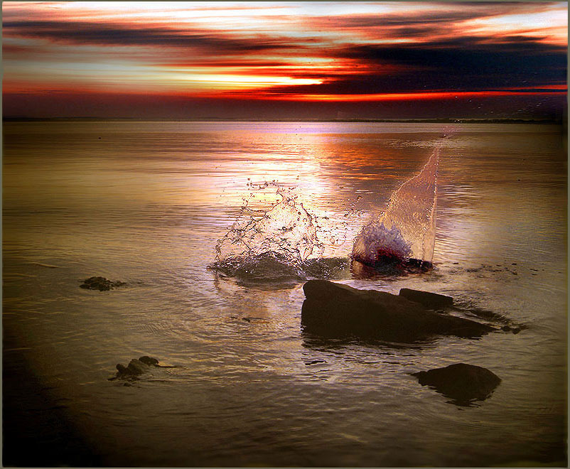 фото "Sunset with Splashes" метки: пейзаж, природа, закат