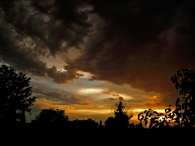 фото "cloudburst" метки: пейзаж, закат, лес