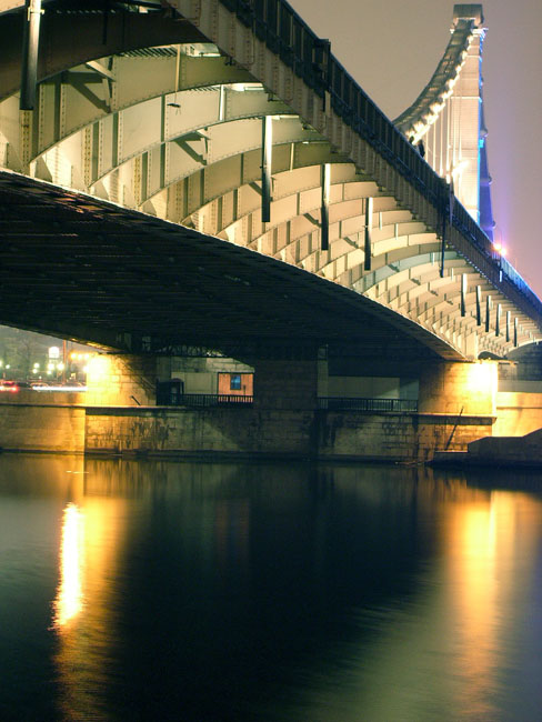 фото "Крымский мост (вид снизу)" метки: пейзаж, архитектура, ночь