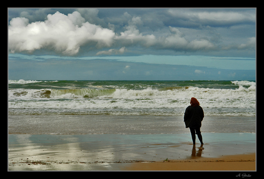 фото "Contemplating the waves" метки: пейзаж, вода, зима