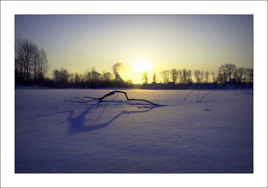 фото "зимнее слонце" метки: пейзаж, закат, зима